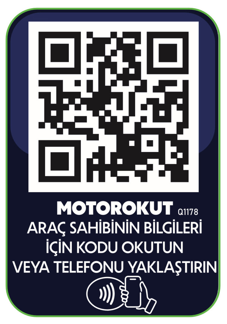 MotorOkut QR Kod NFC’li