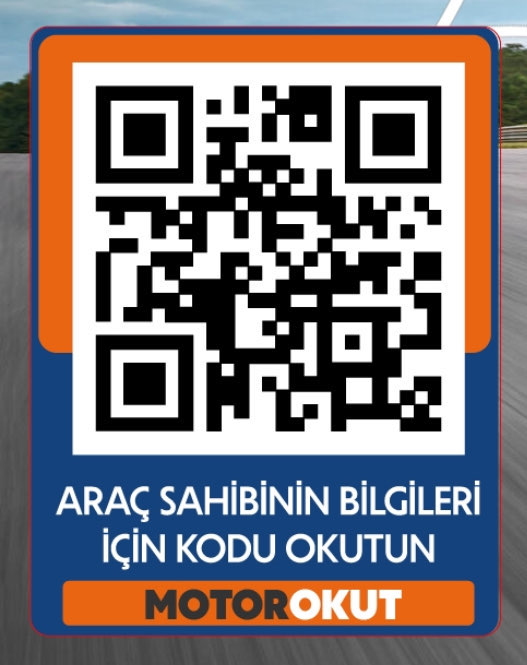 Akıllı Araç Etiketi Turuncu Mavi Model