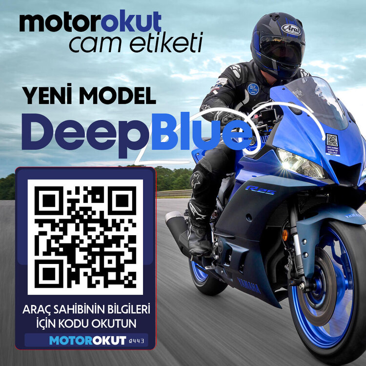 MotorOkut DeepBlue QR Kod Numaramatik YENİ MODEL