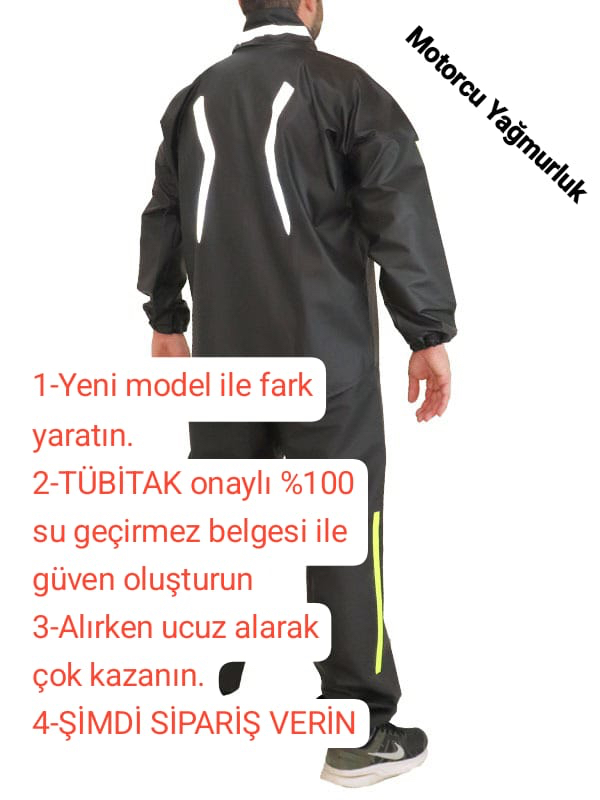 MOTORCU SU GEÇİRMEZ YAĞMURLUK