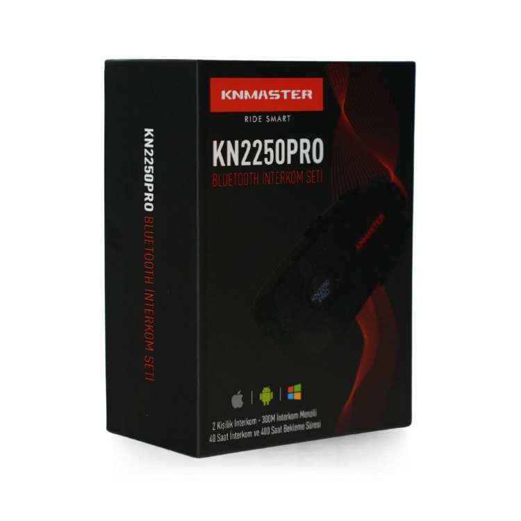 Knmaster KN2250 PRO Motosiklet Kask İnterkom Bluetooth Intercom Kulaklık Seti
