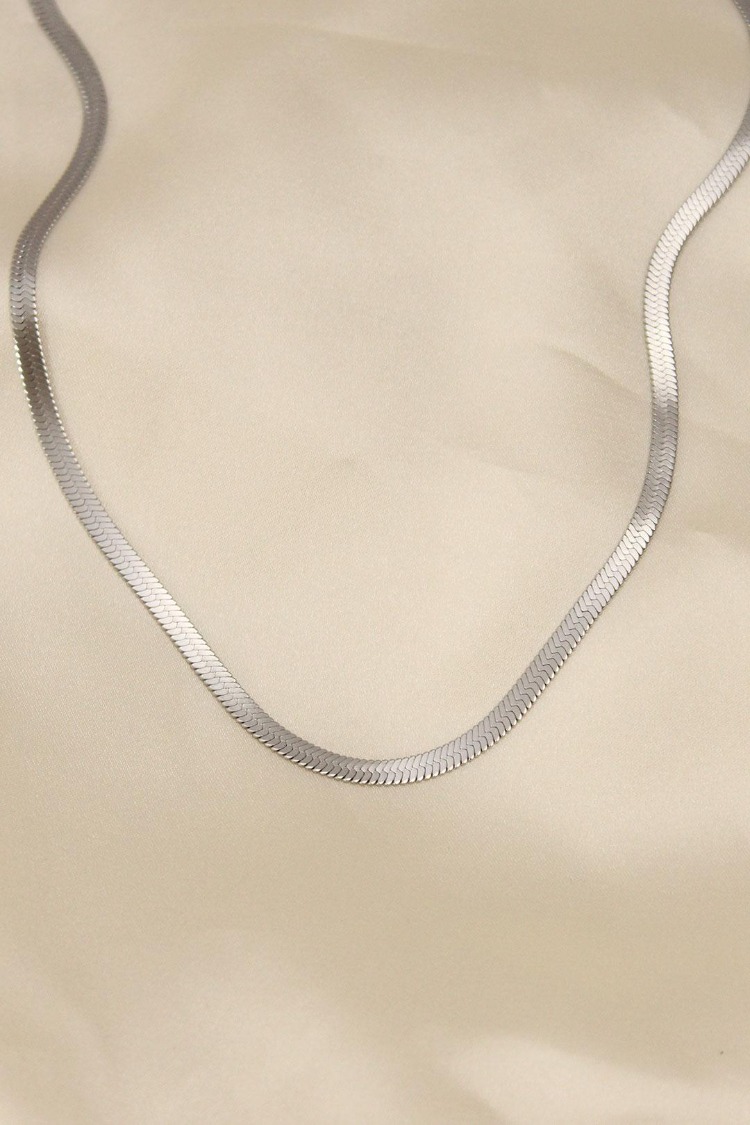 316L Çelik Silver Renk 45 cm İtalyan Zincir Model Kadın Kolye | BKO5903