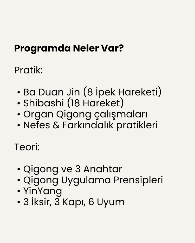 Qigong Pratik ve Prensipleri ile Tanışma