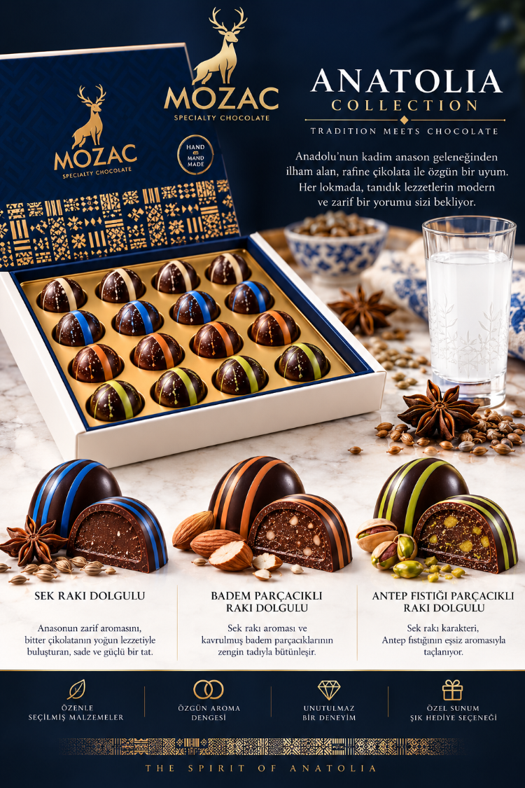 MOZAC Anatolia Collection 224 gr - Rakı Aromalı Çikolata