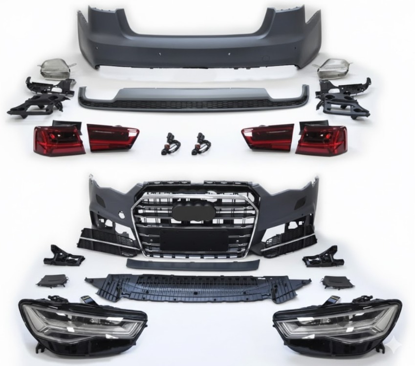 Audi A6 (C7) 2012–2015 Uyumlu 2016–2018 S-Line Facelift Dönüşüm Body Kit – Komple Set