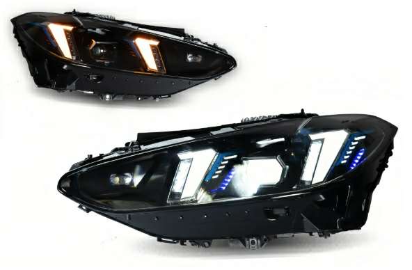 BMW G22 / G23 / G26 (Makyajsız) Uyumlu LCI Dizayn LED Far Seti – Şerit Gündüz LED + Animasyon