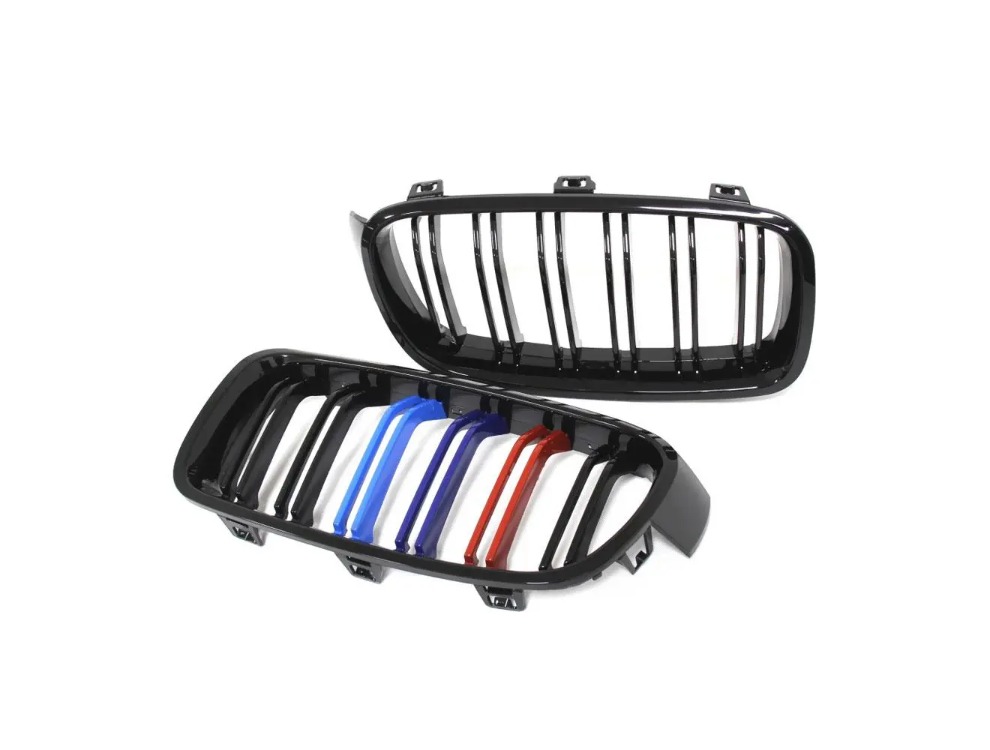 BMW F30 M3 Dizayn Panjur – Parlak Siyah – M Renkli Çıtalar (Sağ & Sol Takım)
