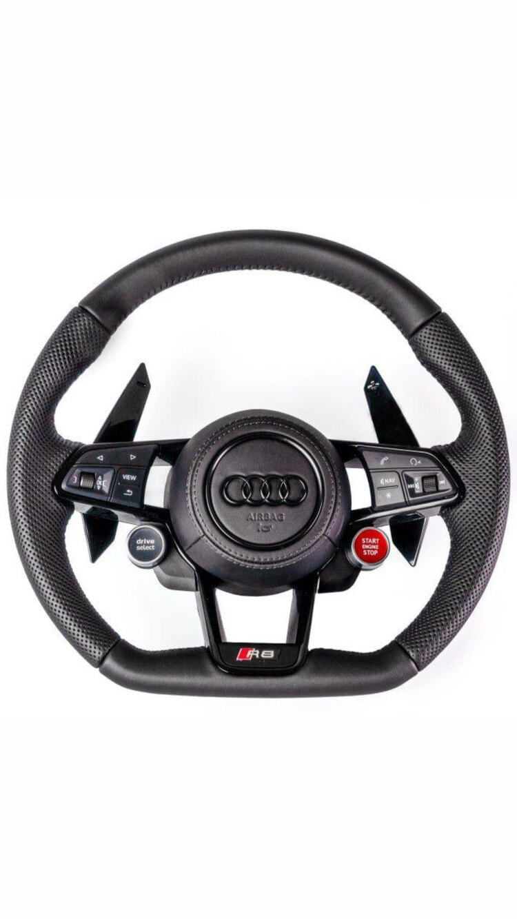 AUDI RS START STOP VE DRİVE MODLU DERİ DİKİŞLİ DİREKSİYON 