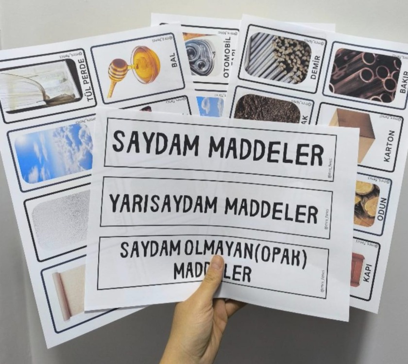 MADDELERİN IŞIĞI GEÇİRME DURUMLARI FLASH KART
