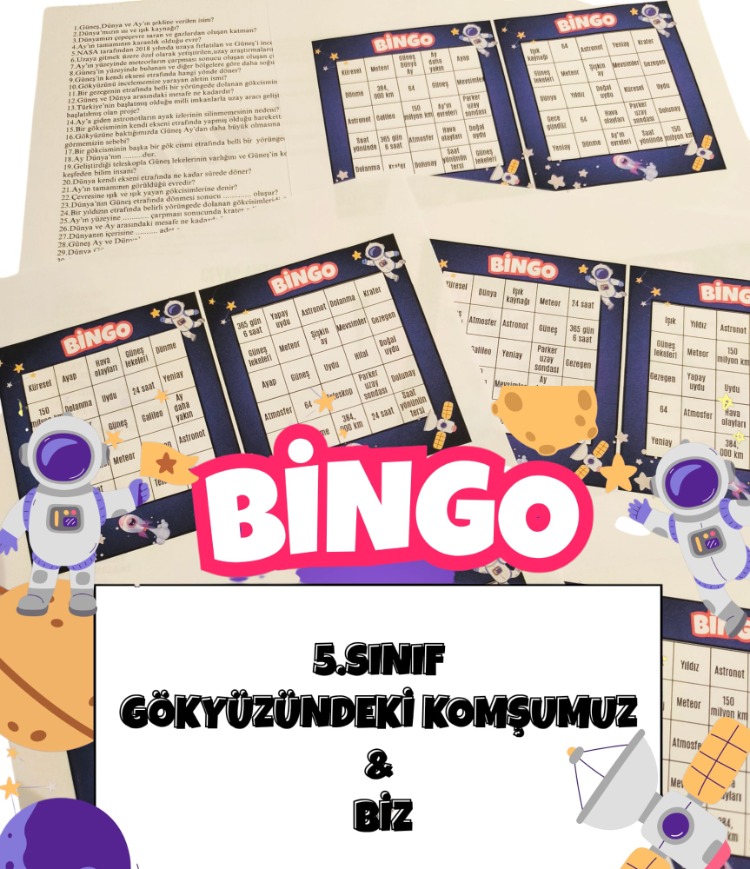 5.SINIF GÖKYÜZÜNDEKİ KOMŞUMUZ BİNGO
