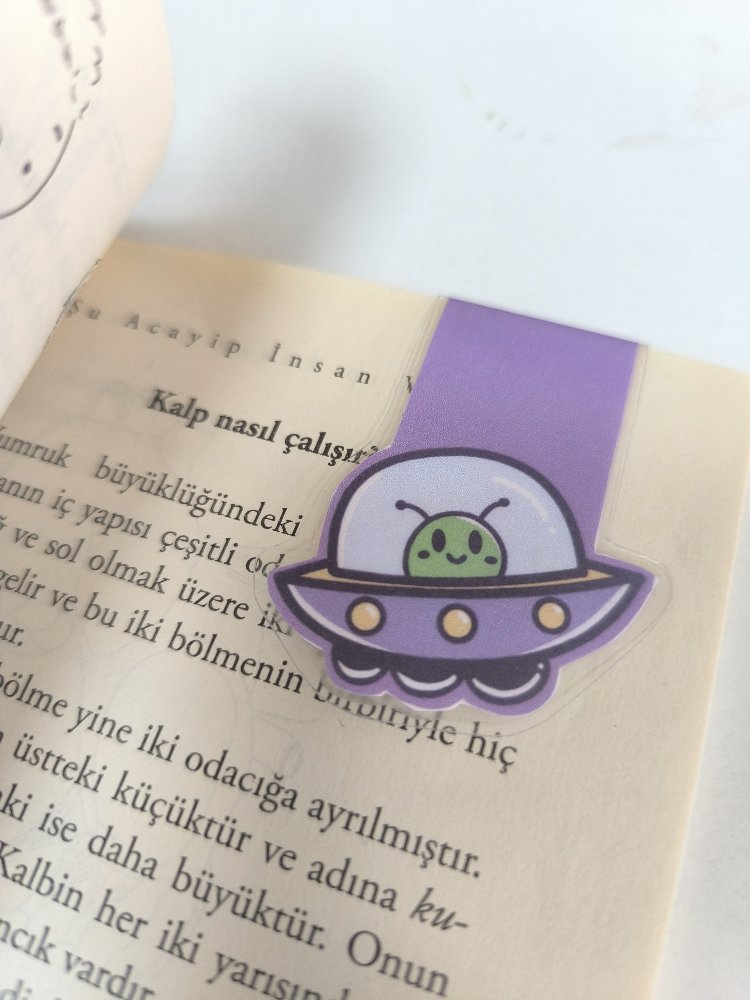 Sevimli uzaylı kitap ayracı