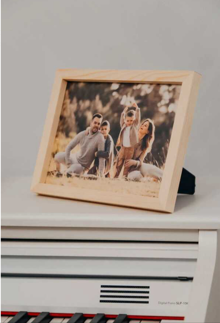 15x21 Natural Çerçeve Ayaklı Masa Üstü  