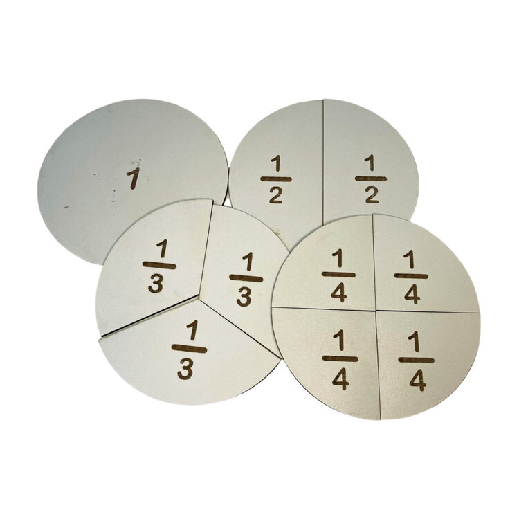 Eğlenceli Kesirler Öğrenme Oyunu – Çocuklar İçin Eğitici Ahşap Puzzle-Montessori