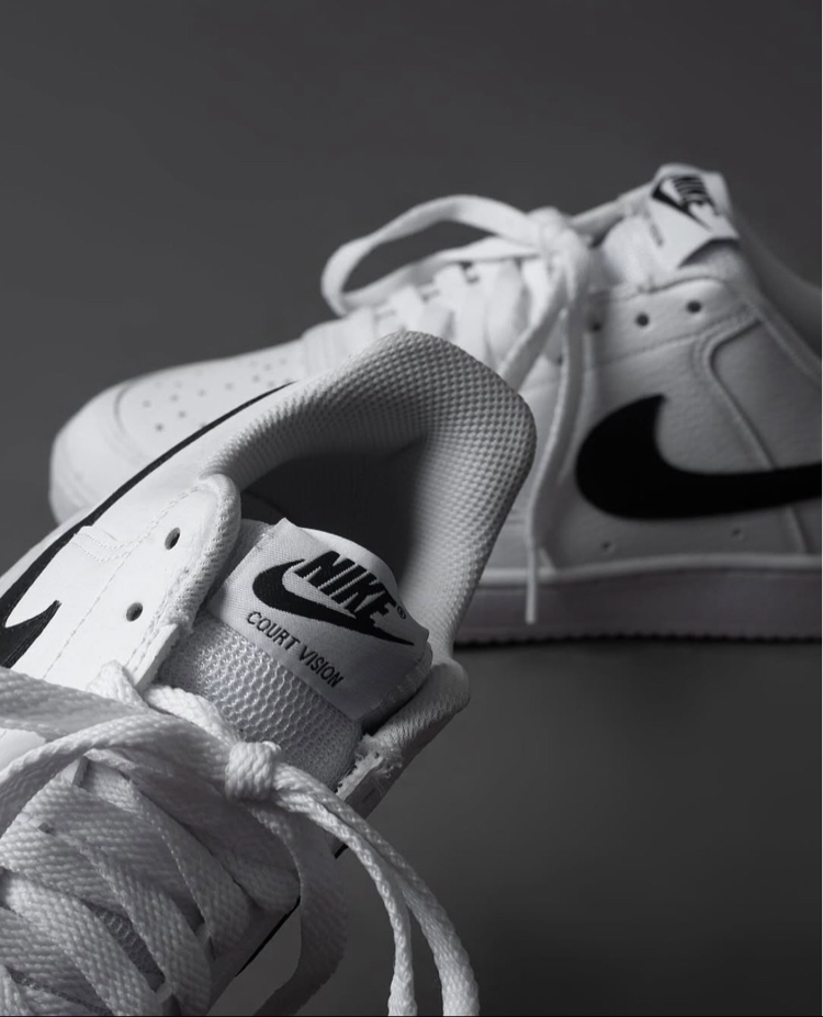 Nike Court Vision Lo Nn Beyaz Siyah Unisex Sneaker