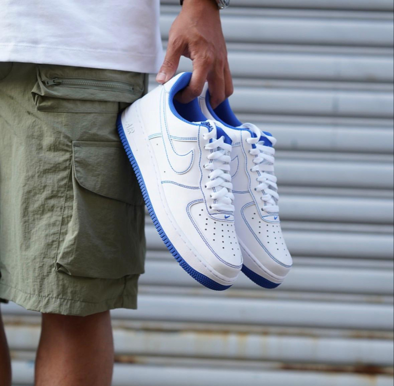 Nike Air Force 1 '07 Contrast Stitch - White Game Royal