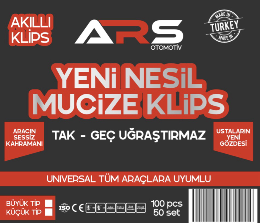 Küçük Tip 1 paket 100 pcs (50 set)