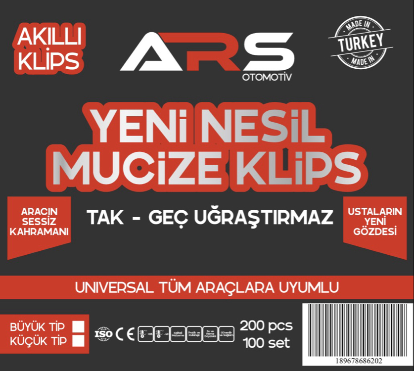 Küçük Tip 1 paket 200 pcs ( 100 set )