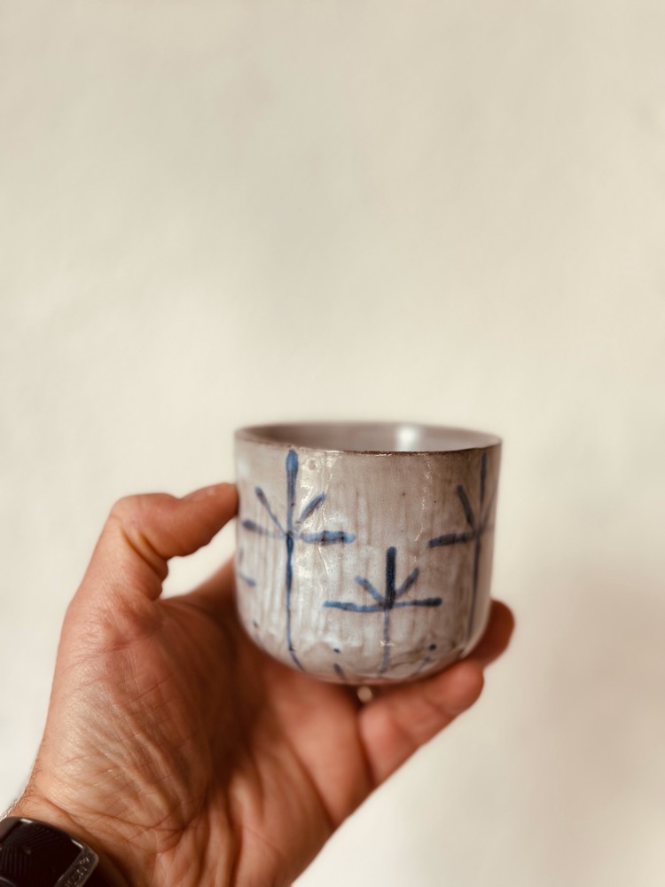 stoneware seramik floral II cup