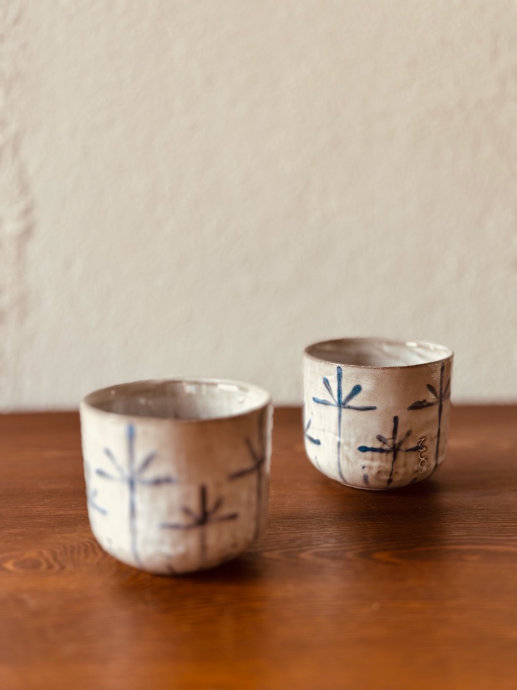 stoneware seramik floral II cup