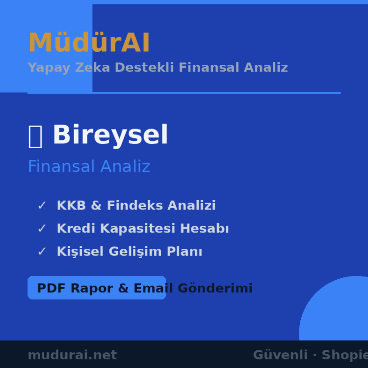 MüdürAI — Bireysel Finansal Analiz