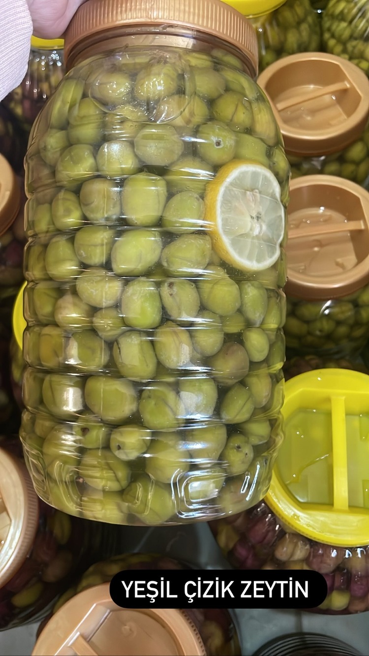 3LÜK bidon yeşil çizik zeytin