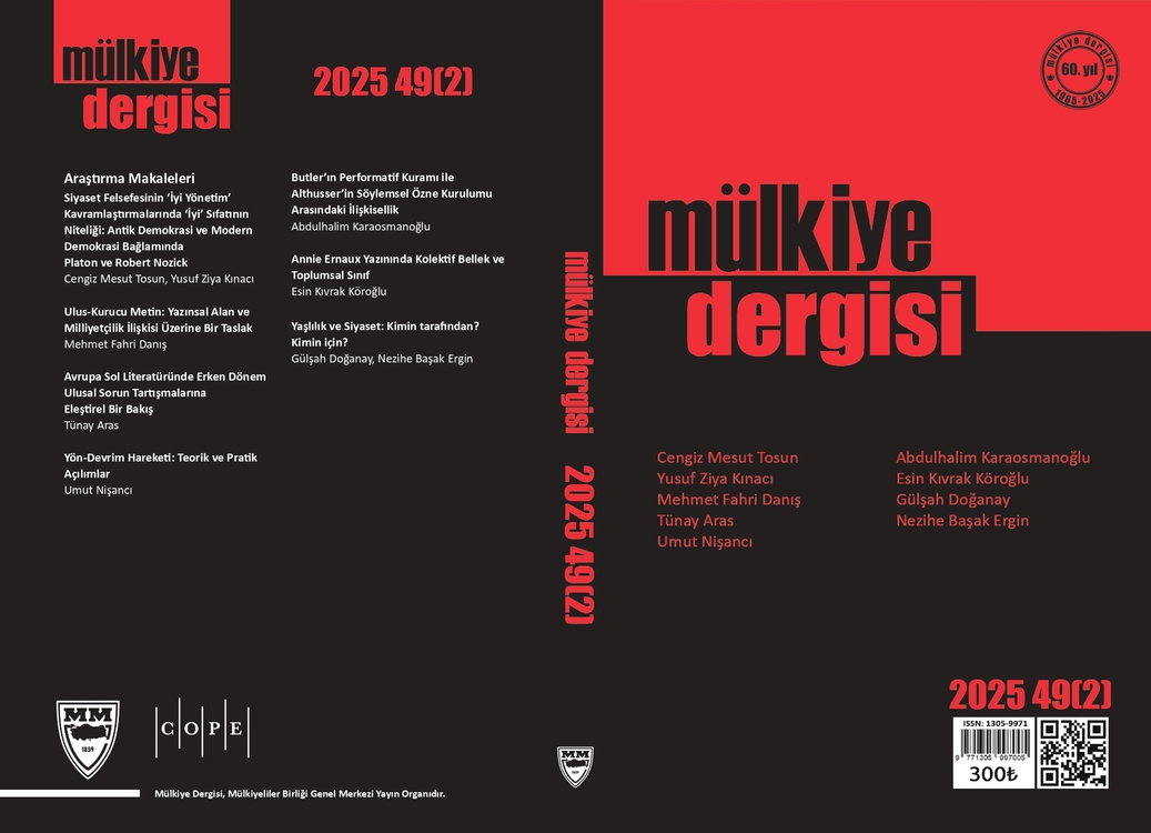 Mülkiye Dergisi Cilt 49, Sayı 2 (2025)