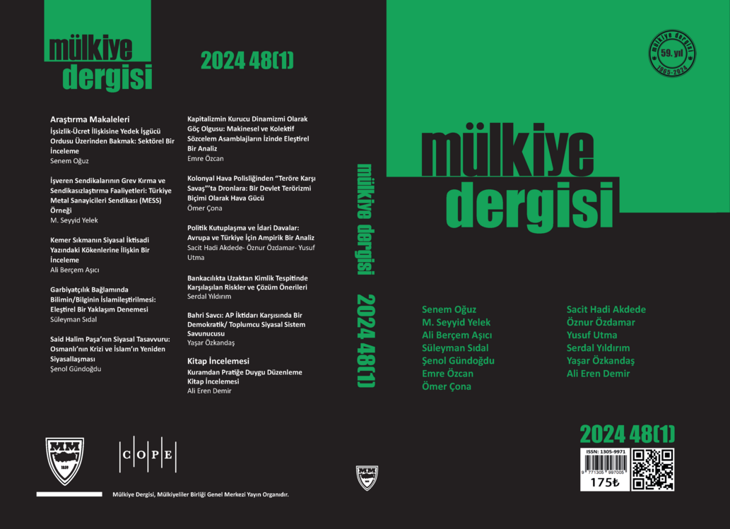 Mülkiye Dergisi  Cilt 48, Sayı 1 (2024)