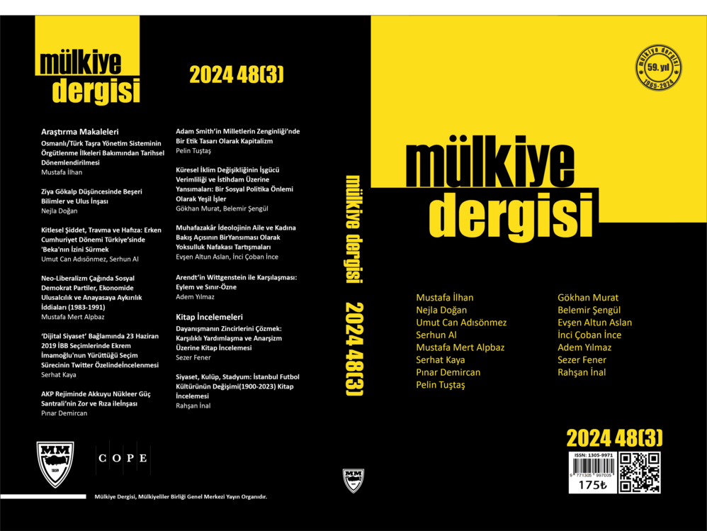 Mülkiye Dergisi Cilt 48, Sayı 3 (2024)