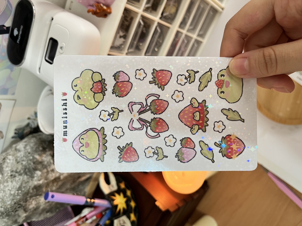 Froggyberry hologramsız Sticker Sayfası