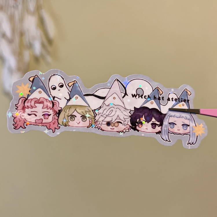 Witch Hat Atelier hologramlı sticker