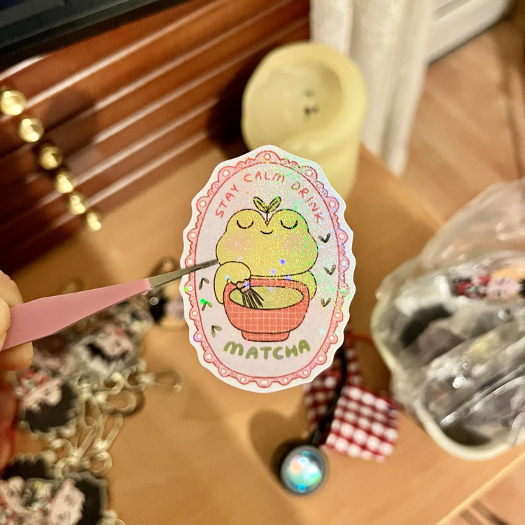 Matchaholic Sticker