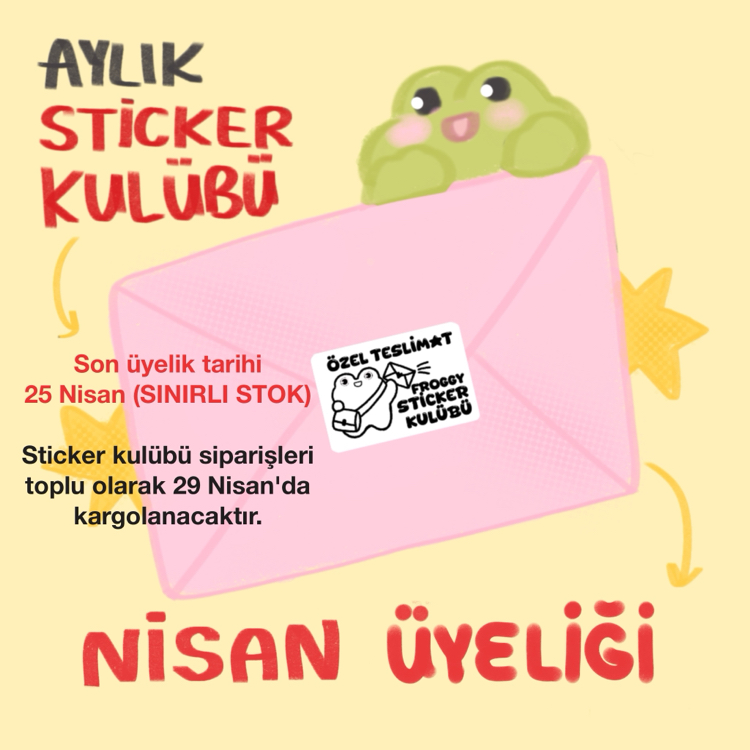 Nisan Ayı Sticker Kulübü Üyeliği l Whimsy Apples 