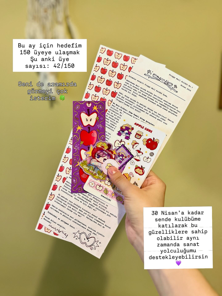 Nisan Ayı Sticker Kulübü Üyeliği l Whimsy Apples 