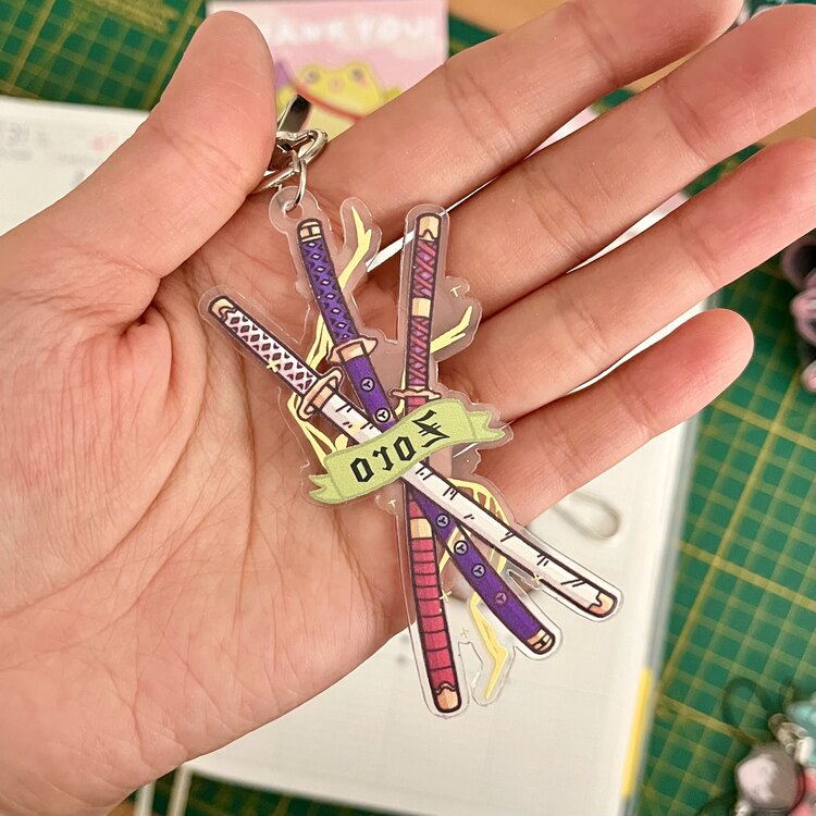 One Piece Charm | Luffy, Zoro ve Zoro Kılıç