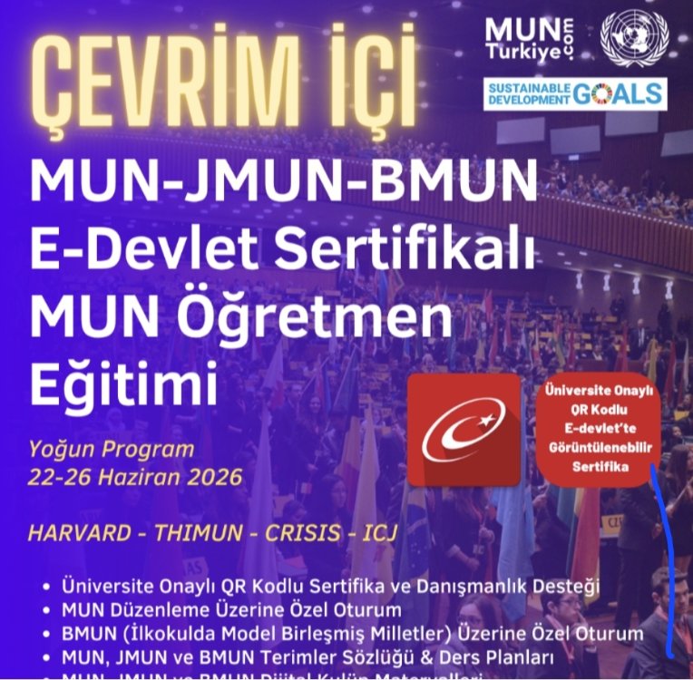 MUN Öğretmen Eğitimi 22-26 Haziran