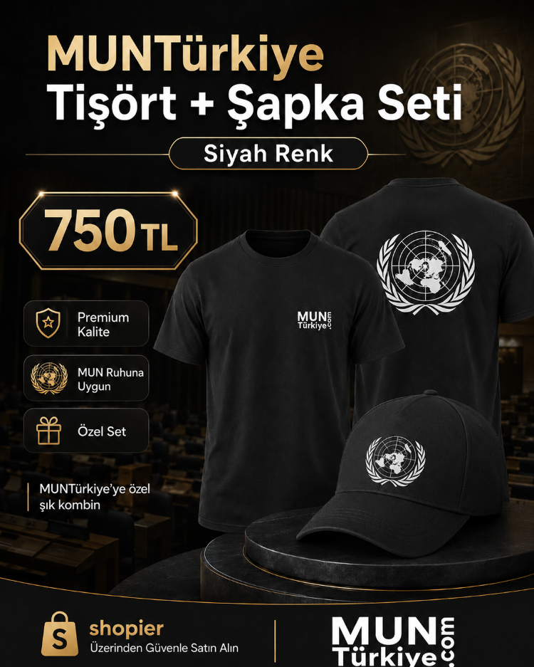 MUNTürkiye Tişört + UN Şapkası