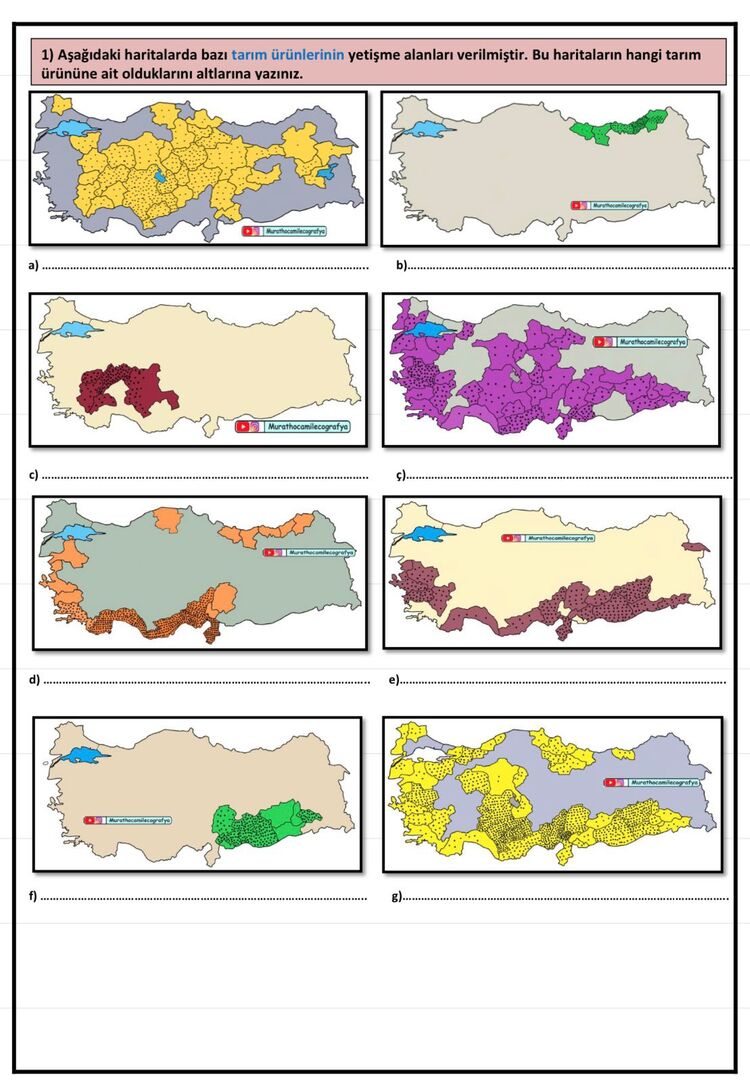 KPSS-AGS COĞRAFYA HARİTA ETKİNLİKLERİ (DOLDURMALI) PDF NOTU KİTAP OLARAK GELMEZ! 
