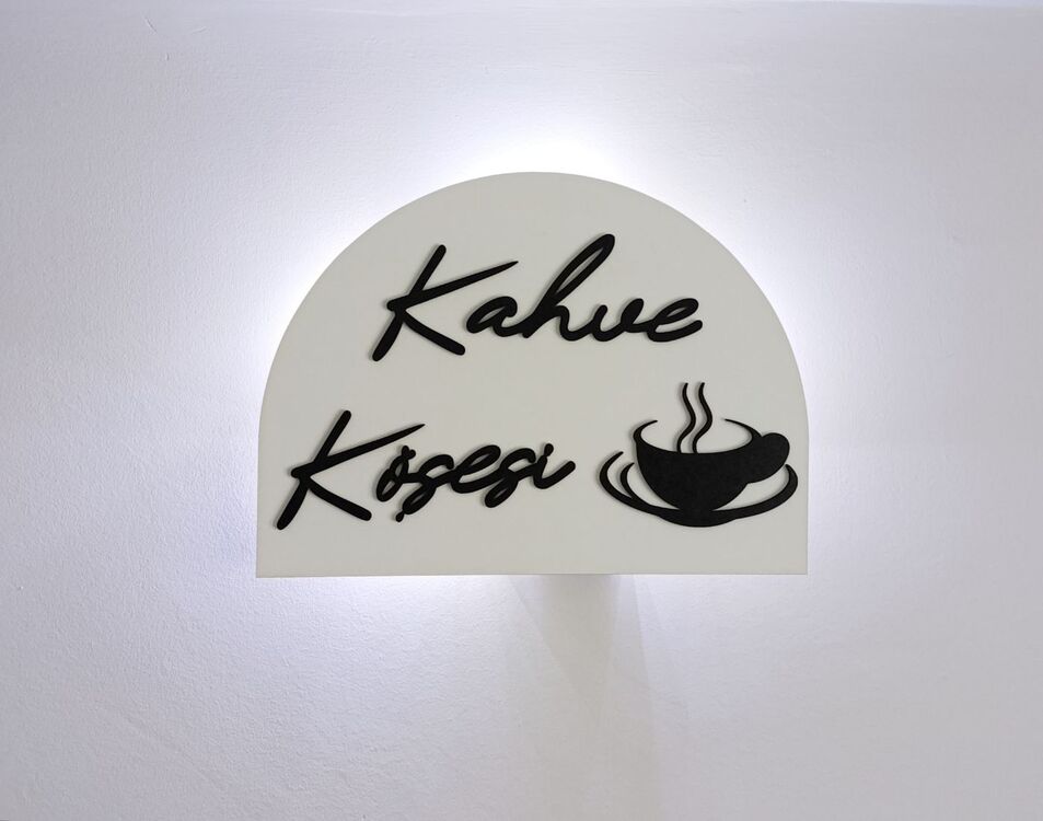 Kahve Köşesi İçin Işıklı Duvar Dekorasyonu -101