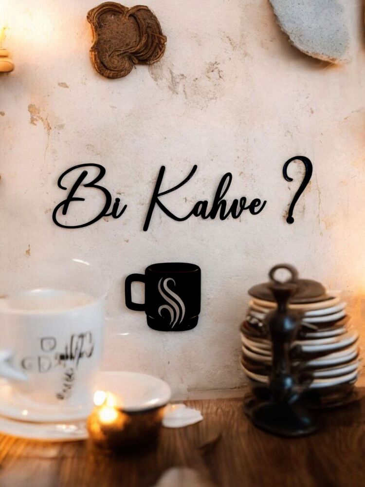 Bi Kahve? Ahşap Duvar Dekorasyonu -135
