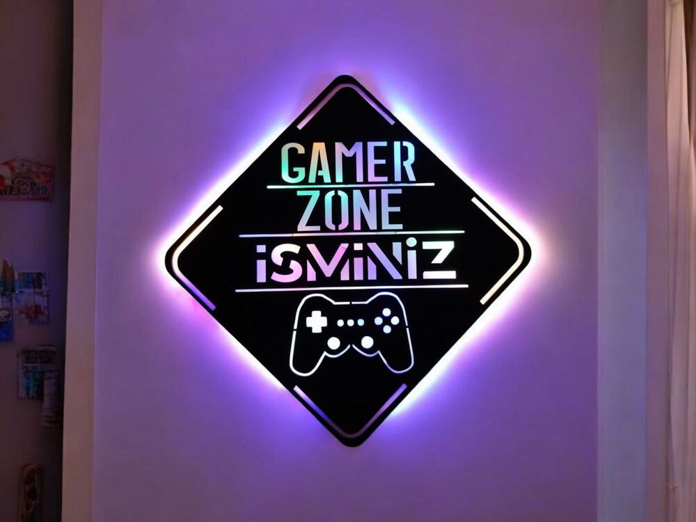 Kişileştirilebilir Gamer Zone Rgb Işıklı Tablo -126