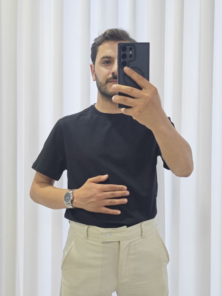 minimalist t-shirt Siyah 