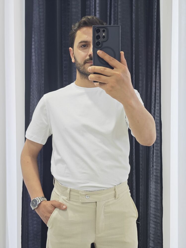 Minimalist T-Shirt - Beyaz