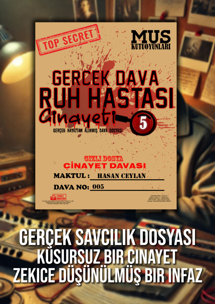 Ruh Hastası Davası Dedektif Oyunu Cinayet Çözme Katil Kim Suçlu Bulma Kutu Oyunu