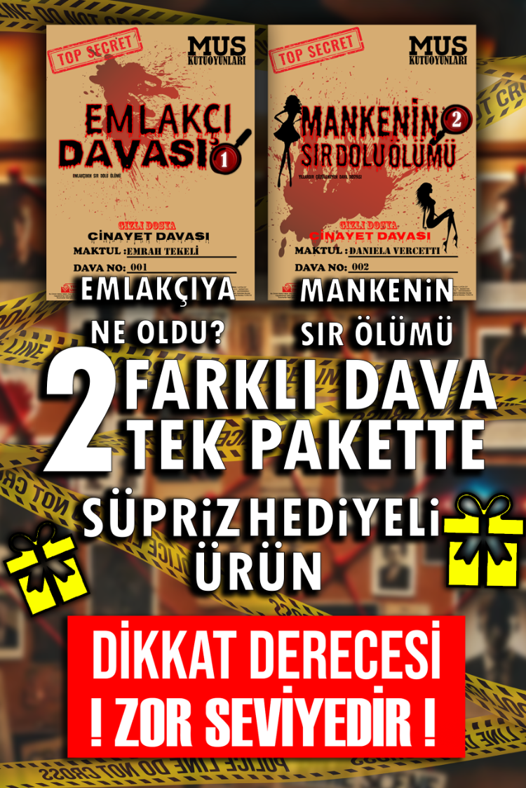 2 Farklı Cinayet Davası, Mankenin Sır Dolu Ölümü, Emlakçı Davası,Dedektiflik Oyunu