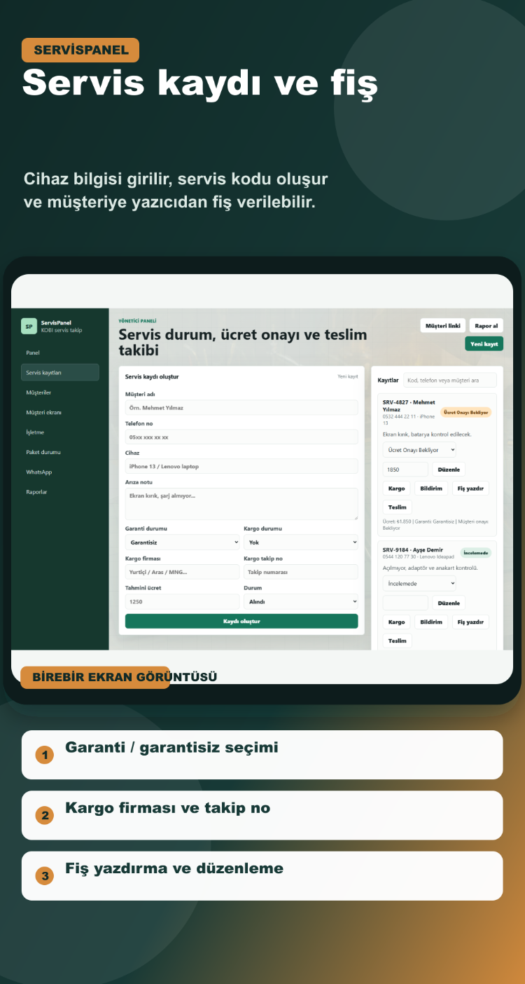 Teknik Servis Takip Sistemi