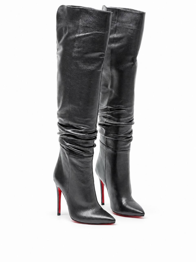 Christian Louboutin Siyah Topuklu Çizme