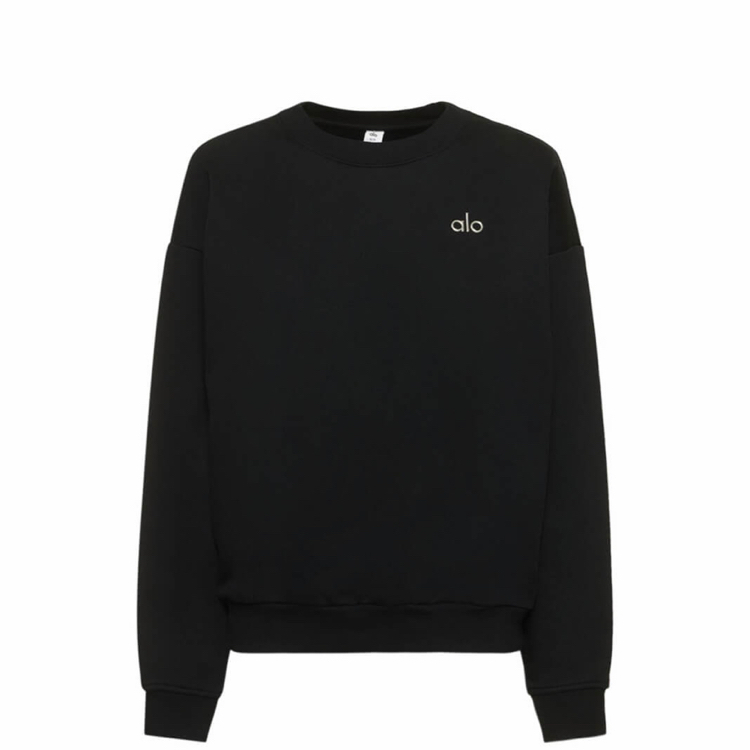Alo Accolade Crew Neck Pullover Black