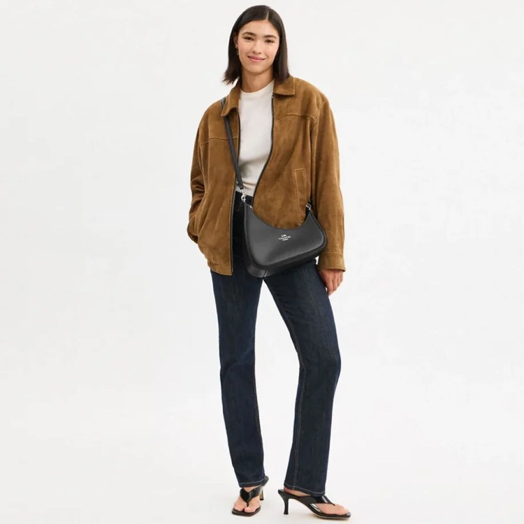 Coach Asimetrical Black Shoulder Bag 