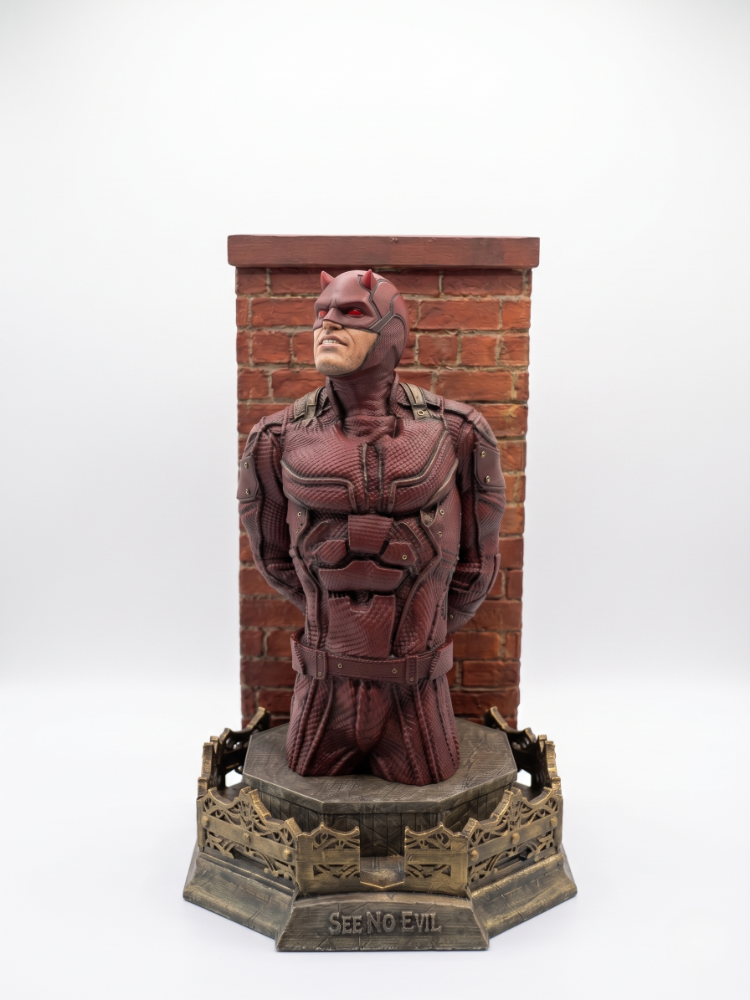 Daredevil "See No Evil" Bust – 3D Print & El Boyaması Özel Koleksiyon Figürü