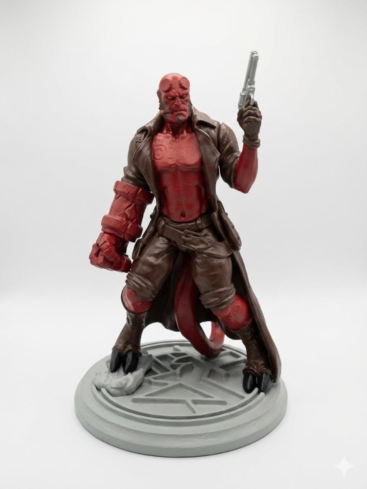 Hellboy - 3D Print & El Yapımı Özel Tasarım